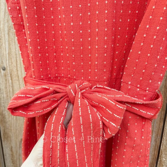 Ace & Jig Alley Jumper Sriracha Size Small Jumpsuit NWT Red Orange‎ Striped - Picture 10 of 17